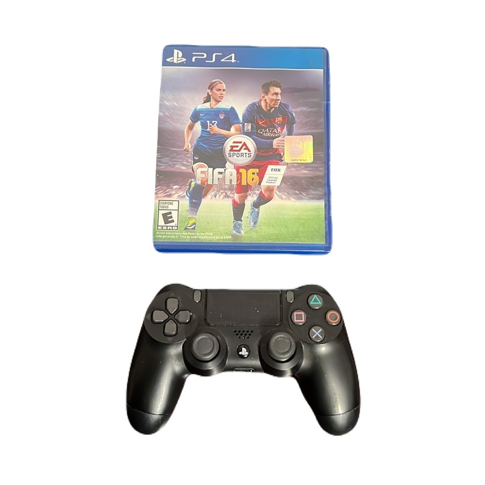 Bundle of PlayStation 4 Wireless Controller and FIFA 16 Game